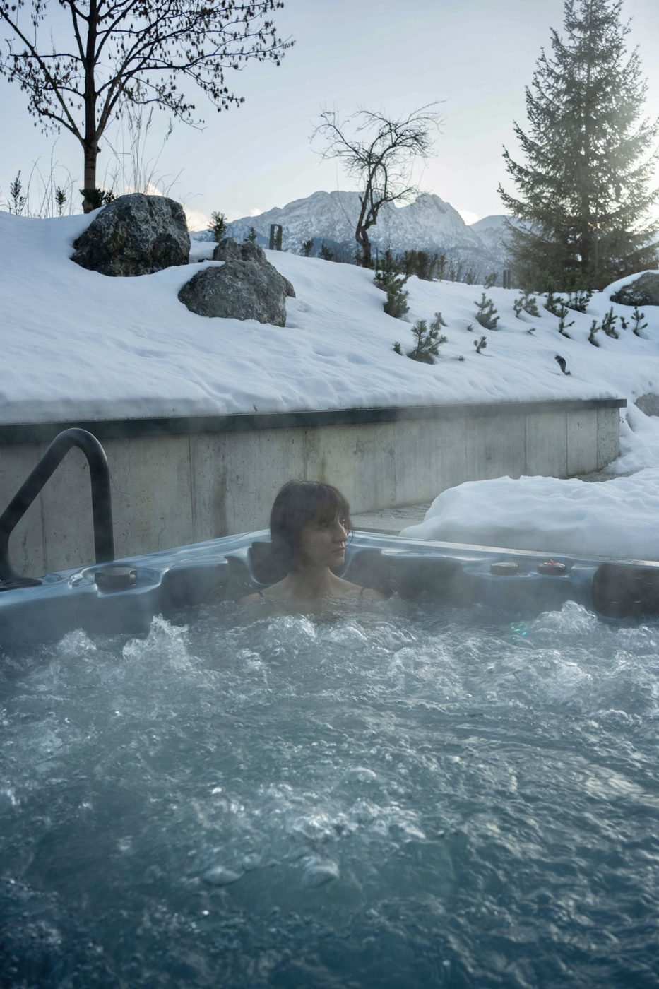 Jacuzzi w śniegu